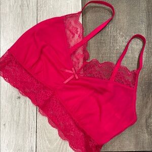 FREYA Pink Lace Bralette Sz. XL